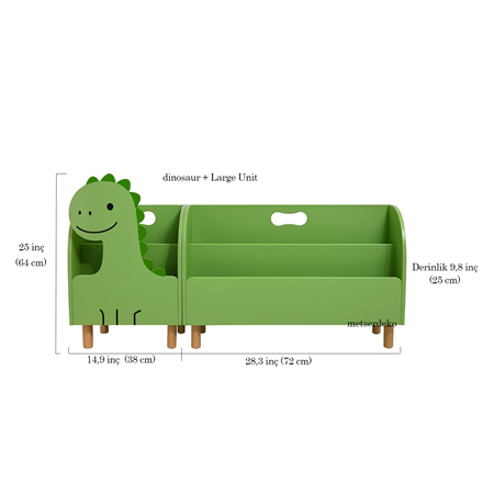 Montessori Dinozor  Kitaplık