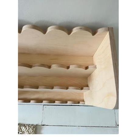 Dalgalı Ahşap Kitaplık